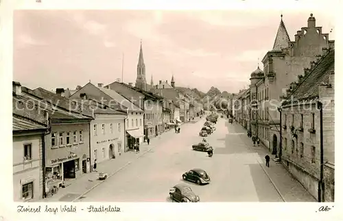 AK / Ansichtskarte Zwiesel Niederbayern Stadtplatz Kat. Zwiesel