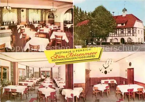 AK / Ansichtskarte Hochwaldhausen Ilbeshausen Gasthaus Pension Zum Felsenmeer Kat. Grebenhain
