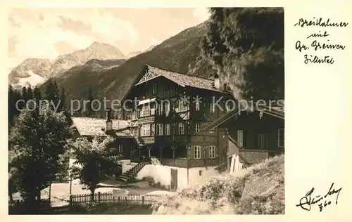 AK / Ansichtskarte Ginzling Gasthof Pension Breitlahner  Kat. Mayrhofen