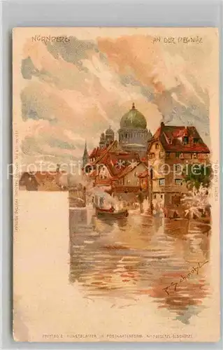 AK / Ansichtskarte Schmohl P. Nuernberg An der Pegnitz Litho Kat. Kuenstlerlitho