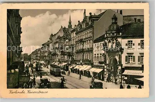 AK / Ansichtskarte Strassenbahn Kalrsruhe Kaiserstrasse  Kat. Strassenbahn