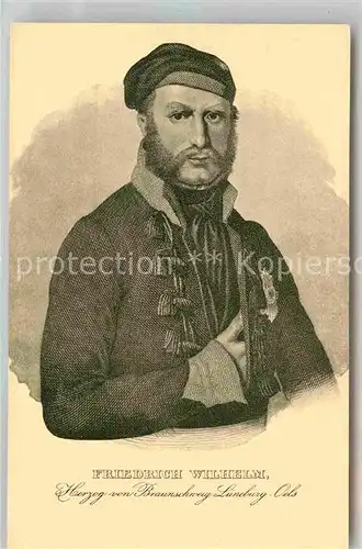 AK / Ansichtskarte Adel Braunschweig Herzog Friedrich Wilhelm Kriegshilfe  Kat. Koenigshaeuser