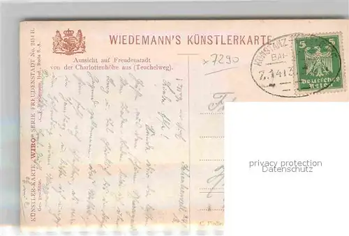 AK / Ansichtskarte Verlag WIRO Wiedemann Nr. 2451 B Freudenstadt von der Charlottenhoehe  Kat. Verlage