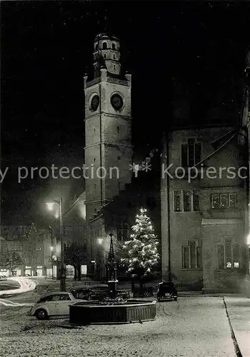 AK / Ansichtskarte Ravensburg Wuerttemberg Marienplatz Rathaus Blaserturm Kat. Ravensburg