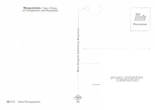 AK / Ansichtskarte Marquartstein Geigelstein Hochplatte Kat. Marquartstein