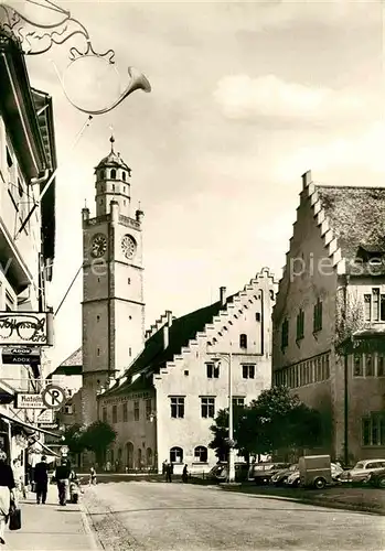 AK / Ansichtskarte Ravensburg Wuerttemberg Marienplatz Blaserturm Waaghaus Rathaus Kat. Ravensburg