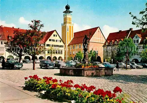 AK / Ansichtskarte Freudenstadt Marktplatz Rathaus und Neptunbrunnen Kat. Freudenstadt