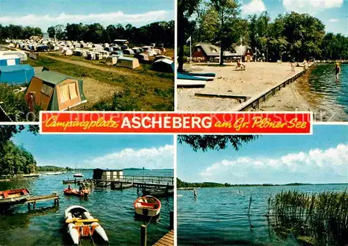 AK / Ansichtskarte Ascheberg Holstein Campingplatz Strandhalle Ploener See Kat. Ascheberg (Holstein)