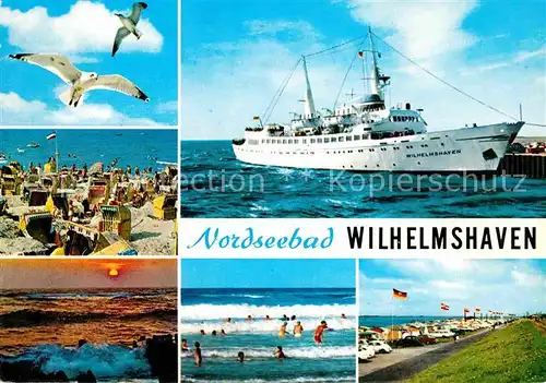 AK / Ansichtskarte Wilhelmshaven Badestrand Geniusband MS Wilhelmshaven Badespass Kat. Wilhelmshaven
