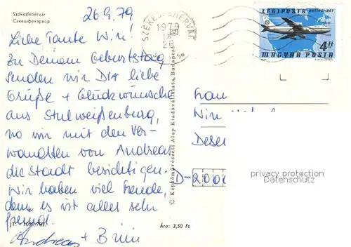 AK / Ansichtskarte Szekesfehervar Orts und Teilansichten Kat. Szekesfehervar