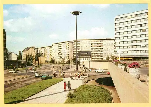 AK / Ansichtskarte Karl Marx Stadt Wilhelm Pieck Strasse Neubauten Fritz Heckert Haus Kat. Chemnitz