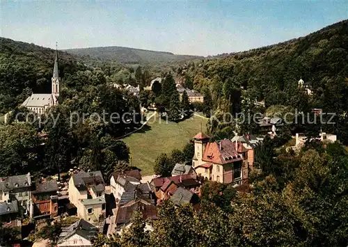 AK / Ansichtskarte Schlangenbad Taunus Ortsansicht mit Kirche Kat. Schlangenbad