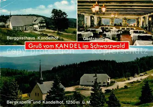 AK / Ansichtskarte St Peter Schwarzwald Berggasthaus Kandelhof Bergkapelle Kandel Kat. St. Peter