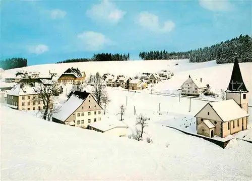 AK / Ansichtskarte Neukirch Furtwangen Gasthof Pension Zum Roessle Winterpanorama Hoehenluftkurort Wintersportplatz Schwarzwald Kat. Furtwangen im Schwarzwald