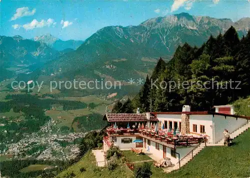 AK / Ansichtskarte Obersalzberg Alpengasthaus Terrassencafe Grafelhoehe Alpenpanorama Kat. Berchtesgaden
