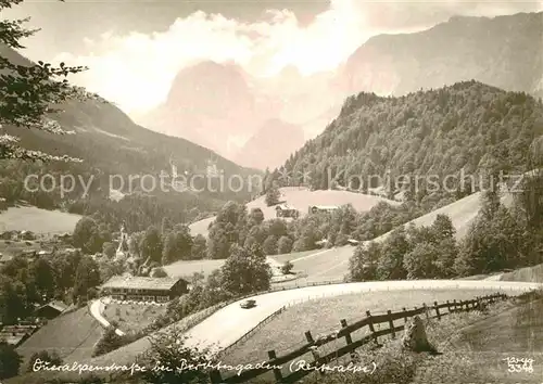 AK / Ansichtskarte Berchtesgaden Queralpenstrasse Reiteralpe Alpenpanorama Handabzug Kat. Berchtesgaden