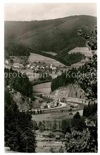 AK / Ansichtskarte Schwarzenberg Baiersbronn Teilansicht Kirche Kat. Baiersbronn