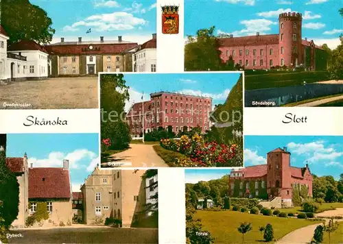 AK / Ansichtskarte Schweden Skanska Slott oevedskloster Soevdeborg Svanehofed Pybeck Torua