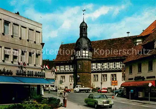 AK / Ansichtskarte Hoexter Weser Rathaus mit Weserstrasse Kat. Hoexter