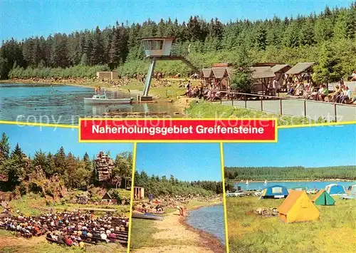 AK / Ansichtskarte Greifensteine Erzgebirge Freibad Camping Naturtheater  Kat. Typen