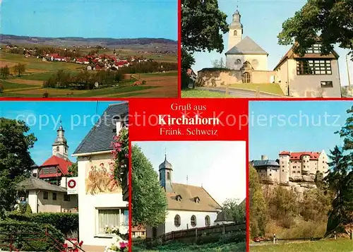 Kirchahorn Gasthof Pension Fraenkische Schweiz Ailsbachtal Kirche Schloss Kat. Ahorntal