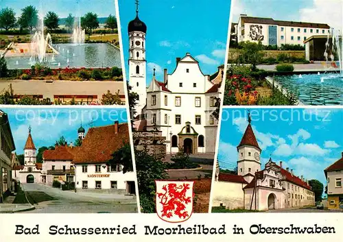 Bad Schussenried Ortsmotive Kloster Kirche Moorheilbad Wasserspiele Kat. Bad Schussenried
