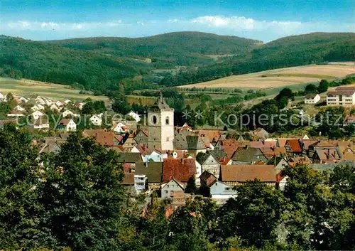 Neukirchen Knuellgebirge Ortsansicht mit Kirche Luftkurort Kat. Neukirchen