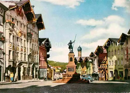 Bad Toelz Marktstrasse und Rathaus Denkmal Kat. Bad Toelz