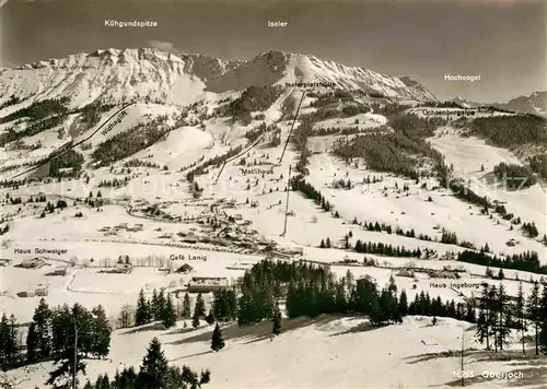 Oberjoch Panorama Wintersportplatz Allgaeuer Alpen Kat. Bad Hindelang