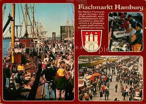 Hamburg Fischmarkt Fischkutter Kat. Hamburg