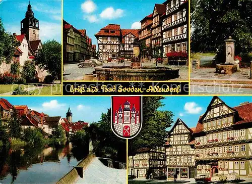 Bad Sooden Allendorf Altstadt Fachwerkhaeuser Brunnen Werra Wehr Kat. Bad Sooden Allendorf