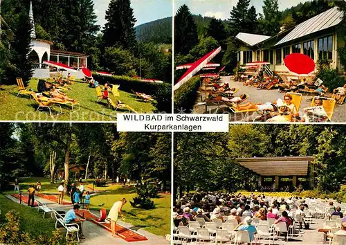 AK / Ansichtskarte Wildbad Schwarzwald Kurparkanlagen Kleingolf Kurkonzert Kat. Bad Wildbad