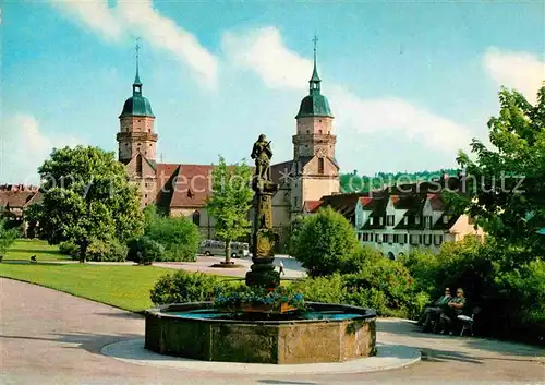 AK / Ansichtskarte Freudenstadt Ev Stadtkirche und Marktbrunnen Kat. Freudenstadt