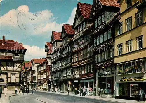 AK / Ansichtskarte Hann. Muenden Lange Strasse Altstadt Fachwerkhaeuser Kat. Hann. Muenden