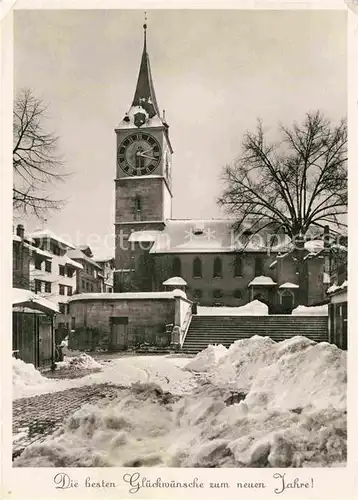 AK / Ansichtskarte Zuerich ZH St Peter Kirche