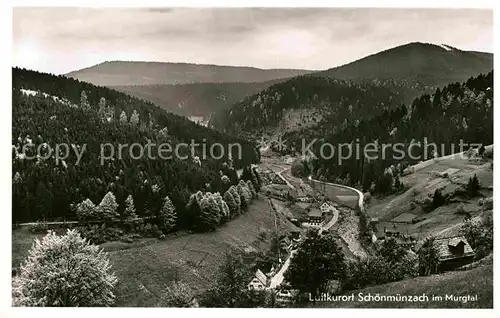 AK / Ansichtskarte Schoenmuenzach Murgtal Panorama Kat. Baiersbronn