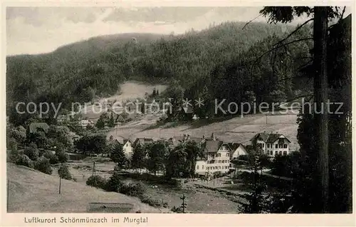 AK / Ansichtskarte Schoenmuenzach Murgtal Panorama Kat. Baiersbronn