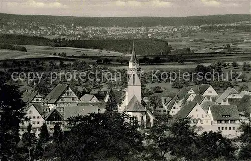 AK / Ansichtskarte Dornstetten Wuerttemberg Panorama Kirche Kat. Dornstetten