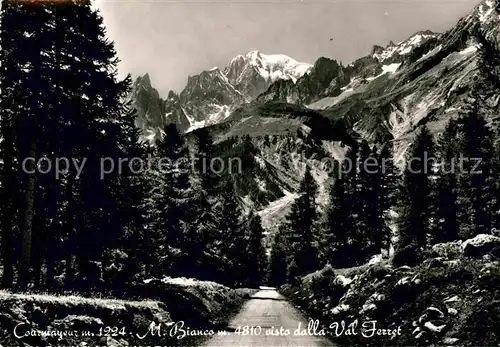 AK / Ansichtskarte Courmayeur Aosta Val Ferret et Mont Blanc Kat. Aosta