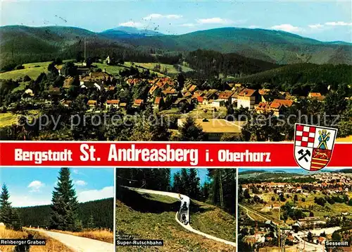 AK / Ansichtskarte St Andreasberg Harz Rehberger Graben Sommerrodelbahn Sessellift Kat. Sankt Andreasberg