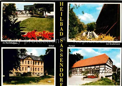 AK / Ansichtskarte Bad Sassendorf Kurmittelhaus Gradierwerk Kursaal Schloss Heilbad Kat. Bad Sassendorf