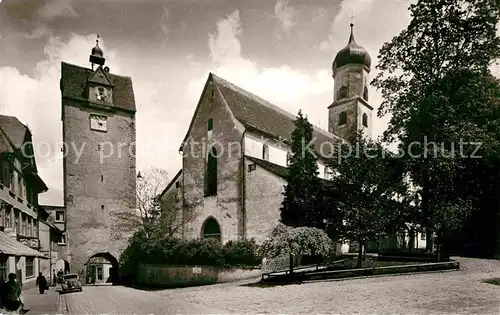 AK / Ansichtskarte Isny Allgaeu Wassertorturm Nikolauskirche Kat. Isny im Allgaeu