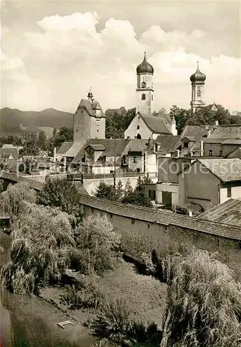 AK / Ansichtskarte Isny Allgaeu Am Stadtgraben Wassertorturm Kat. Isny im Allgaeu