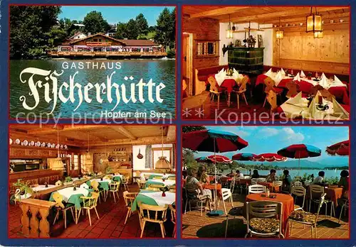 AK / Ansichtskarte Hopfen See Gasthaus Fischerhuette Restaurant Terrasse Kat. Fuessen