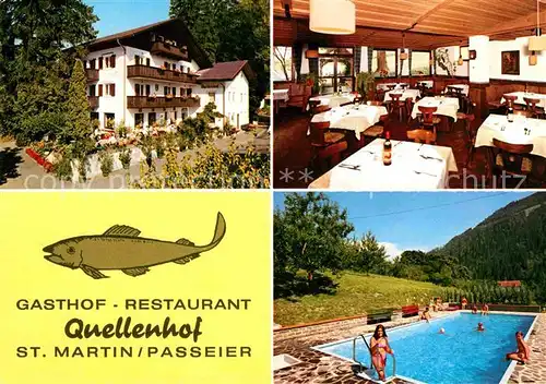 AK / Ansichtskarte St Martin Passeier Gasthof Restaurant Quellenhof Scwimmbad