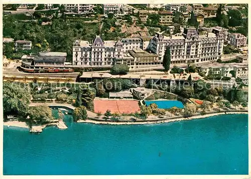 AK / Ansichtskarte Territet Montreux Grand Hotel Luftbild Kat. Montreux