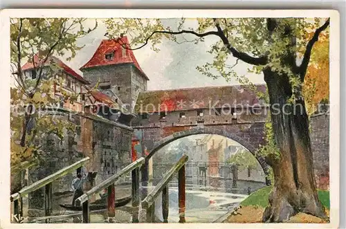 AK / Ansichtskarte Kley Nuernberg Kasematten Kat. Kuenstlerlitho