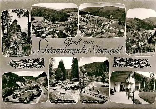 AK / Ansichtskarte Schoenmuenzach Verlobungsfelsen Freibad Schoenmuenz Minigolf Panorama  Kat. Baiersbronn