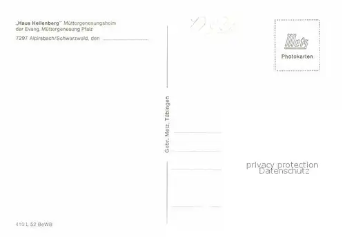 AK / Ansichtskarte Alpirsbach Evangelisches Muettergenesungsheim Haus Hellenberg Kat. Alpirsbach