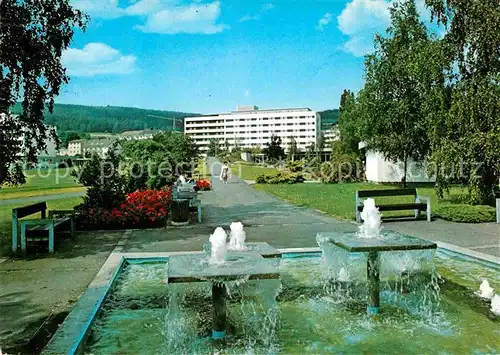 AK / Ansichtskarte Bad Soden Salmuenster Kurpark Wasserspiele Sanatorium Kat. Bad Soden Salmuenster